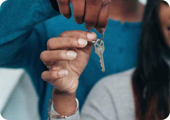 Hand holding keys